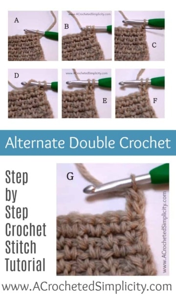 How to Crochet - Alternate Double Crochet - A Crocheted Simplicity