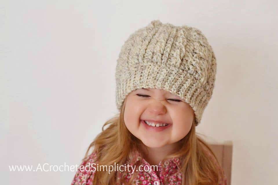 Free Crochet Pattern Crochet Cabled Beanie Toddler