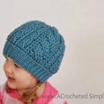 Free Crochet Pattern - Cabled Beanie (Video Tutorial Included) - by A Crocheted Simplicity