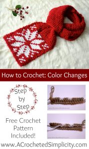 How to Crochet: Color Changes - a photo tutorial by A Crocheted Simplicity