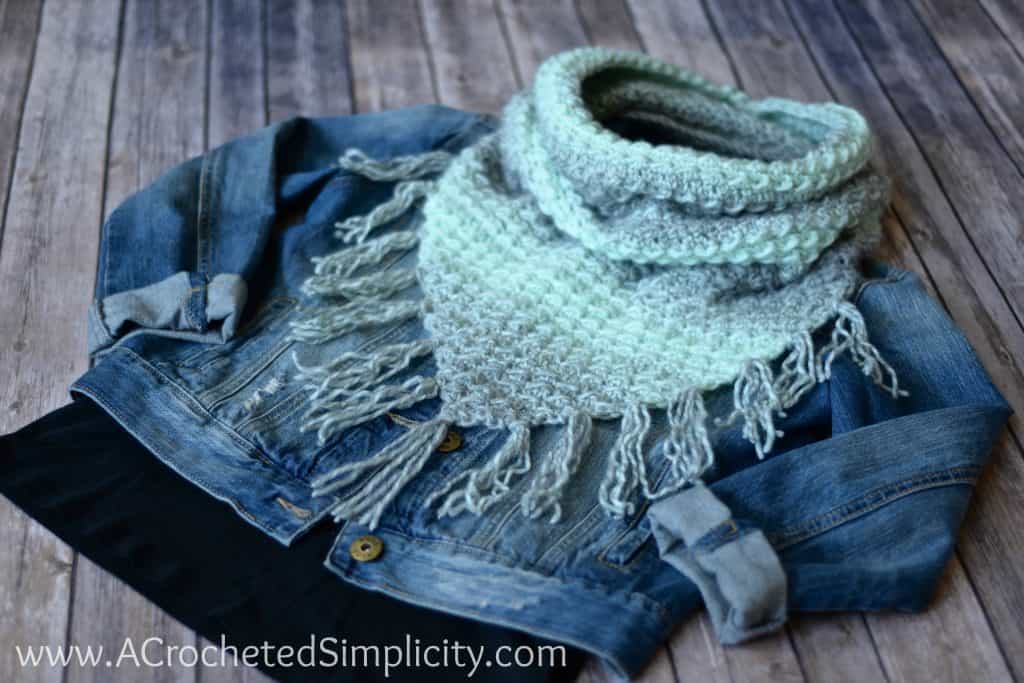 Free Crochet Pattern - Scarfie Bandana Cowl by A Crocheted Simplicity