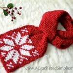 Free Crochet Pattern - Snowflake Keyhole Scarf by A Crocheted Simplicity