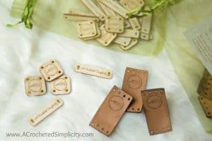 A Complete Photo Tutorial - How to Add Tags to Your Handmade Crochet Items by A Crocheted Simplicity