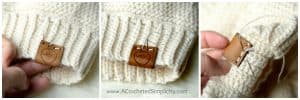 A Complete Photo Tutorial - How to Add Tags to Your Handmade Crochet Items by A Crocheted Simplicity