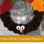 Free Crochet Pattern & DIY Project - How to Make A Turkey Pom Wreath by A Crocheted Simplicity