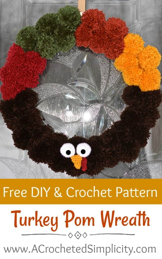 Free Crochet Pattern & DIY Project - How to Make A Turkey Wreath by A Crocheted Simplicity