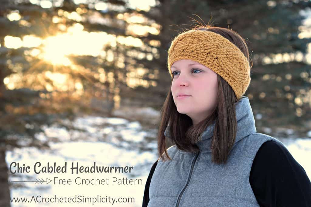 Free Crochet Pattern - Chic Cabled Headwarmer by A Crocheted Simplicity