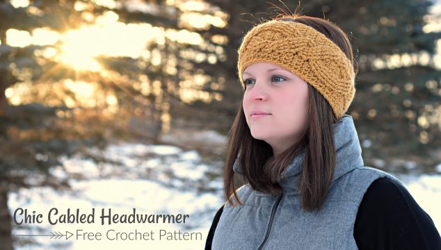 Free Crochet Pattern - Chic Cabled Headwarmer by A Crocheted Simplicity