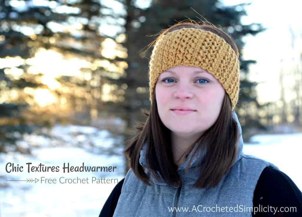 Free Crochet Pattern - Chic Textures Headwarmer by A Crocheted Simplicity