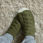 Crochet Pattern - Big Bold Cabled Slipper Socks by A Crocheted Simplicity