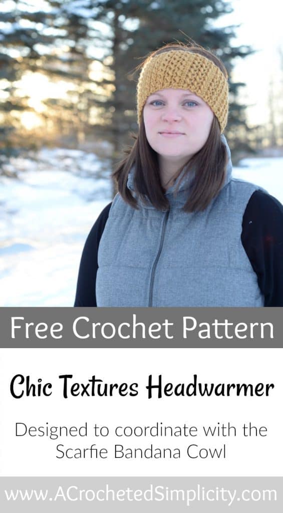 Free Crochet Pattern - Chic Textures Headwarmer by A Crocheted Simplicity