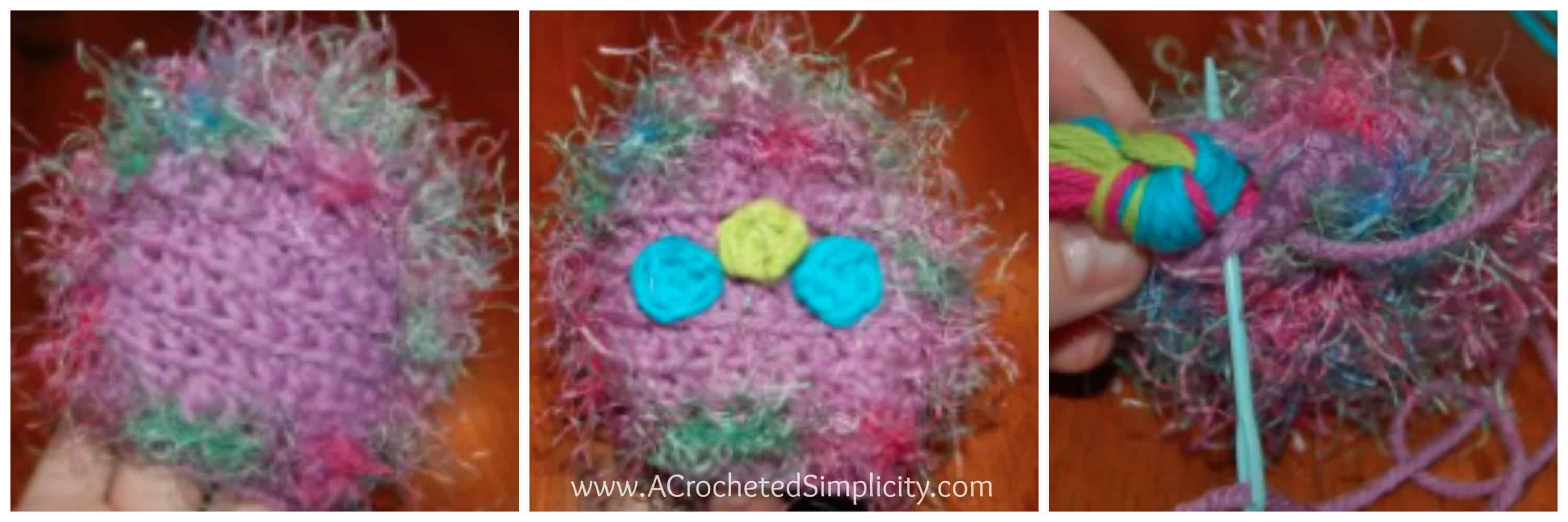 5 Little Monsters: Double Cluster Crocheted Hat