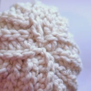 Free Crochet Pattern - Knit-Look Super Bulky Slouch by A Crocheted Simplicity#crochet #knitlookcrochet #crochetslouch