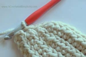 Free Crochet Pattern - Knit-Look Super Bulky Slouch by A Crocheted Simplicity#crochet #knitlookcrochet #crochetslouch