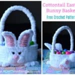 Free Crochet Pattern - Cottontail Easter Bunny Basket by A Crocheted Simplicity