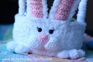 Free Crochet Pattern - Cottontail Easter Bunny Basket by A Crocheted Simplicity