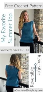 Free Crochet Pattern - My Favorite Summer Top by A Crocheted Simplicity