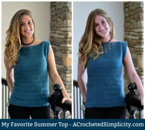 Free Crochet Pattern - My Favorite Summer Top by A Crocheted Simplicity