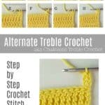 Crochet Stitch Tutorial - How to Crochet the Alternate Treble Crochet Stitch (Chainless Treble Crochet Stitch) by A Crocheted Simplicity