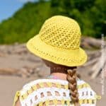 Free Crochet Pattern - Makin' Lemonade Sunhat by A Crocheted Simplicity Sizes Included: Doll through Adult Large