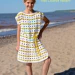Free Crochet Pattern - Sunny Days Beach Cover-up (18" Doll, Child & Adult Sizes) by A Crocheted Simplicity