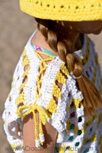 Free Crochet Pattern - Sunny Days Beach Cover-up (18" Doll, Child & Adult Sizes) by A Crocheted Simplicity