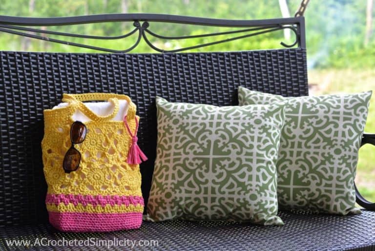 Strawberry Lemonade Crochet Tote Bag – Free Crochet Pattern