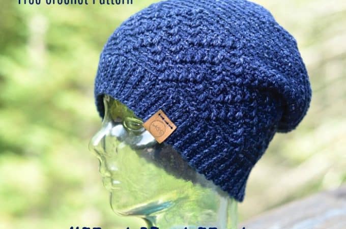 Free Crochet Hat Pattern - Chevron Peaks Slouch by A Crocheted Simplicity part of the #HatNotHate campaign #crochet #stompoutbullying #crochethat
