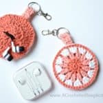 Free Crochet Pattern - Earbud Holder, Chapstick Holder, Charger Holder, Change Purse, Fidget Spinner Holder by A Crocheted Simplicity #freecrochetpattern #crochet