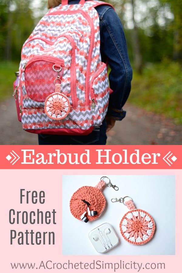 Earbud Holder Free Crochet Pattern A Crocheted Simplicity