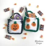 Free Crochet Pattern - Halloween Pumpkin Treat Bags by Blackstone Designs