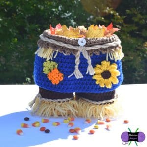 Crochet Pattern - Lady Scarecrow Basket by Blackstone Designs