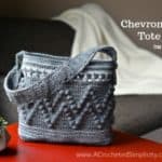 Free Crochet Pattern - Chevron Bobble Tote Bag by A Crocheted Simplicity