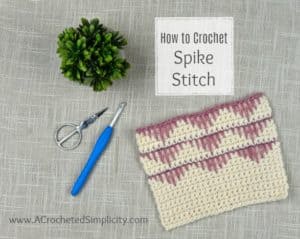 How to Crochet the Spike Stitch - A Step-by-Step Tutorial by A Crocheted Simplicity#crochet #crochetstitch #crochetspikestitch