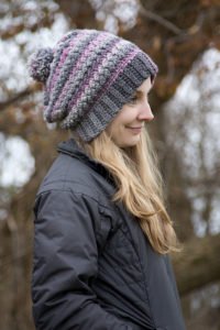 Crochet Pattern - Verity Beanie, Slouch & Messy Bun by Crystalized Designs.