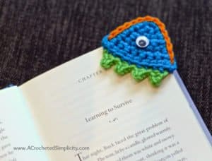 Free Crochet Pattern - Happy Monsters Crochet Bookmark by A Crocheted Simplicity #crochet #freecrochetpattern #crochetbookmark