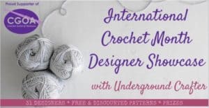 Join us for the 2019 International Crochet Month Designer Showcase! Free crochet patterns, discounts & prizes!