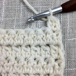 Learn to Crochet the Alternate Double Crochet Cluster Stitch - Crochet Tutorial by A Crocheted Simplicity #crochetstitchtutorial #chainlesscrochetstitch #crochetclusterstitch #doublecrochetcluster #freecrochettutorial