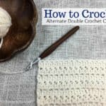 Learn to Crochet the Alternate Double Crochet Cluster Stitch - Crochet Tutorial by A Crocheted Simplicity #crochetstitchtutorial #chainlesscrochetstitch #crochetclusterstitch #doublecrochetcluster #freecrochettutorial