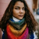 Free Crochet Pattern - Chimera Scarf by A Crocheted Simplicity #freecrochetpattern #crochetscarf #crochet #womensscarf #lionbrandmandala #crochetscarfpattern