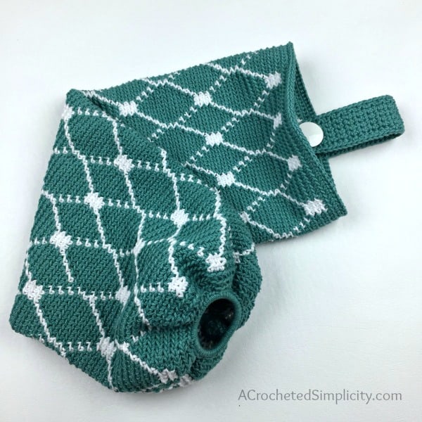 Crochet grocery bag holder sale