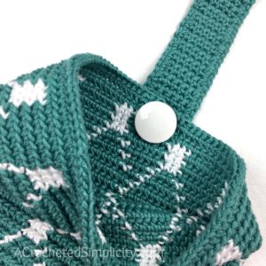 Moroccan Grocery Bag Holder - Free Crochet Plastic Bag Holder by A Crocheted Simplicity #crochet #handmade #grocerybagholder #plasticbagholder #freecrochetpattern #crochetgrocerybagholder #crochetforhome #tapestrycrochet