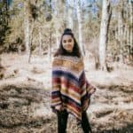 Free Crochet Pattern - Wasilla Poncho by A Crocheted Simplicity #freecrochetpattern #crochetponcho #crochet #womensponcho #lionbrandmandala #crochetponchopattern