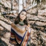 Free Crochet Pattern - Wasilla Poncho by A Crocheted Simplicity #freecrochetpattern #crochetponcho #crochet #womensponcho #lionbrandmandala #crochetponchopattern