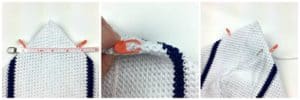 Free Crochet Pattern - Simple Striped Tote Bag by A Crocheted Simplicity #freecrochetpattern #crochettotebagpattern #crochetbagpattern #stripedtotebag 
