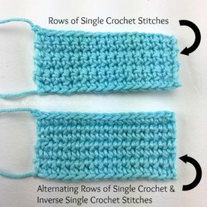 How to Crochet the Inverse Single Crochet Stitch a Tutorial by A Crocheted Simplicity #crochetstitch #crochetstitchtutorial #howtocrochet #crochetstitches #crochet #freecrochettutorial