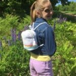 Free Crochet Pattern - Striped Mini-Backpack by A Crocheted Simplicity #freecrochetpattern #crochet #minibackpack #crochetbackpack #handmadebackpack #kidsbackpack #crochetbackpackpattern