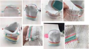 Free Crochet Pattern - Striped Mini-Backpack by A Crocheted Simplicity #freecrochetpattern #crochet #minibackpack #crochetbackpack #handmadebackpack #kidsbackpack #crochetbackpackpattern