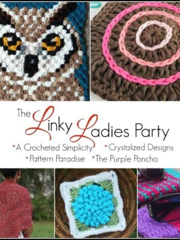 Come join us for The Linky Ladies community link party! Enter for a chance to win a $25 Amazon gift card simply by linking up your knit or crochet project! #link party #crochetlinkparty #knitlinkparty #fiberarts #linkparty