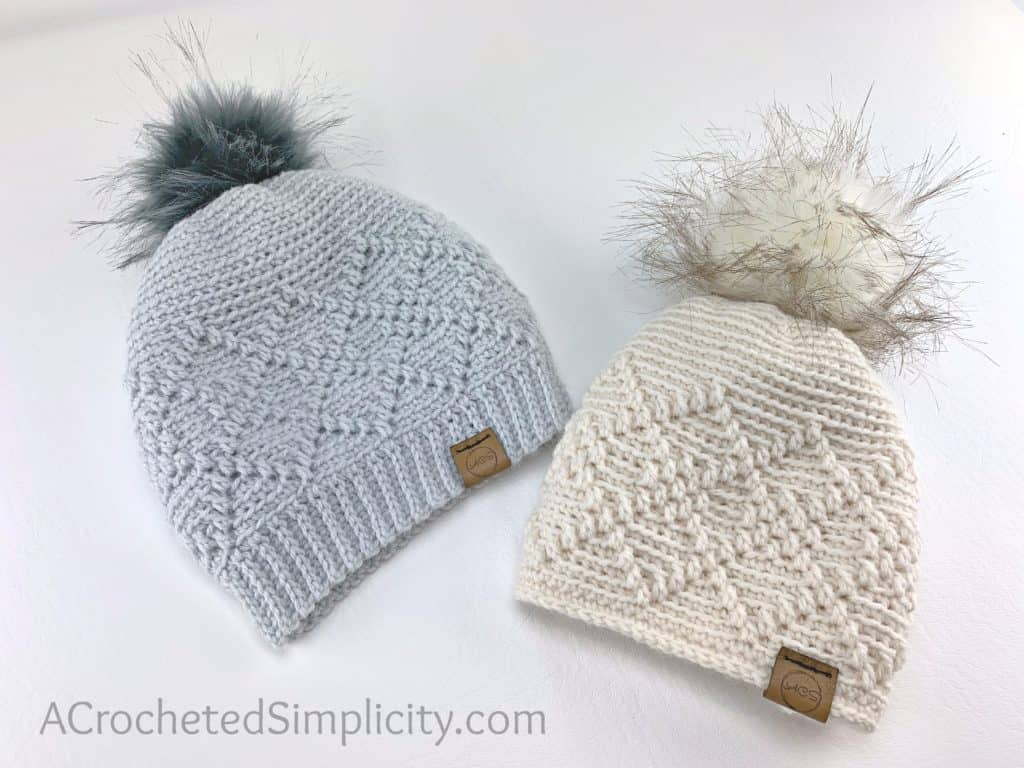 Argyle Beanie & Slouch - Free Crochet Hat Pattern by A Crocheted Simplicity #freecrochetpattern #crochet #freecrochethatpattern #crochetbeanie #crochethat #crochetslouch
